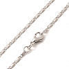 1.5mm Rack Plating Brass Oval Link Chain Necklaces for Women Men MAK-L044-32P-2