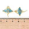 Brass with Enamel Pendants KK-CBA9FD2-05G-01-3