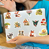 50Pcs Fairy Tale world Animals PVC Self-Adhesive Stickers PW-WG2199C-01-4