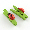 DIY Wooden Craft Ideas Party Photo Wall Decorations Ladybug Wood Clothespins Postcards Note Pegs Clips AJEW-Q107-01-2