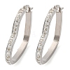 304 Stainless Steel Heart Hoop Earrings EJEW-S242-01P-C-2