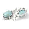 Synthetic Turquoise Oval Pendants G-NH0025-15P-28-2