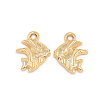 Nickel Free & Lead Free Golden Alloy Butterflyfish Charms PALLOY-J219-045-NR-1