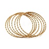 7Pcs 304 Stainless Steel Bangles for Women BJEW-C132-04G-4