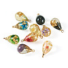 10Pcs 10 Colors Transparent Resin Pendants RESI-TA0004-84-2