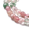 Natural Red & Green Strawberry Quartz Beads Strands G-C179-A28-01-4