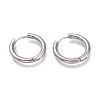 Tarnish Resistant 201 Stainless Steel Huggie Hoop Earrings EJEW-L256-05E-P-1