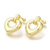 Rack Plating Heart Brass Stud Earrrings EJEW-L097-16G-2