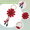 Leather and Alloy Keychain HJEW-WH20022-04B-03-5