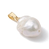 Natural Baroque Pearl Keshi Pearl Pendants PALLOY-JF05003-4