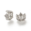 Brass Micro Pave Clear Cubic Zirconia Spacer Beads KK-Z156-08P-01-1