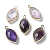 Natural Amethyst Pendants G-B009-01G-Q-1