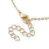Brass Enamel Flat Round Charm Necklaces for Women NJEW-JN04743-5