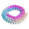 Dyed & Heated Synthetic Quartz Beads Strands G-P502-01B-04-3