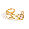 Hollow Out 304 Stainless Steel Cuff Bangles for Women FS-WG2A1E7-01-1