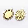 Zinc Alloy Pendant Settings for Cabochon & Rhinestone LS-PALLOY-A15257-AG-FF-1