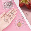   48Pcs 12 Style 304 Stainless Steel and 201 Stainless Steel 
Linking Rings STAS-PH0004-23-5