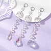 3Pcs Glass Teardrop Round Leaf Hanging Suncatchers Sets HJEW-JM04603-02-1