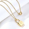 304 Stainless Steel Rolo Chain Pendant Necklaces NJEW-S444-01G-07-1