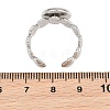 Shell Shape 304 Stainless Steel Cuff Ring Components SA-CBA098D-04P-B-3