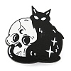 Cartoon Cat & Skull Enamel Pins JEWB-Q033-02D-1