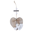 Valentine's Day Pine Wood Heart Pendant Decorations HULI-PW0002-091F-1