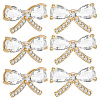 10Pcs Brass Micro Pave Cubic Zirconia Pendants KK-BBC0020-50-1