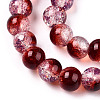 Transparent Crackle Baking Paint Glass Beads X1-DGLA-T003-01B-07-3