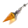 Resin Bullet Dowsing Pendulum Big Pendants G-H058-01AS-3