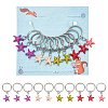 10Pcs Starfish Synthetic Turquoise Pendant Stitch Markers HJEW-NB00040-1