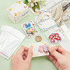   100Pcs Rectangle with Flower Pattern Paper Hair Clip Bow Display Cards DIY-PH0013-48-3