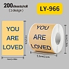 200Pcs Thank You Theme Stickers Roll DIY-M070-01E-1