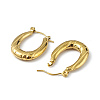 Ion Plating(IP) 304 Stainless Steel Oval Hoop Earrings for Women EJEW-I284-14G-2