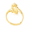 Clear Cubic Zirconia Initial Letter with Crown Adjustable Ring RJEW-M139-17Y-3