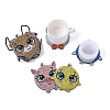 DIY 5D Diamond Painting Animal Theme Cup Mat Kits PW-WG91481-01-3