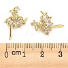 Rack Plating Brass Cubic Zirconia Pendants KK-M258-06G-01-3