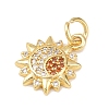 Brass Micro Pave Cubic Zirconia Pendants KK-H525-05A-G-2