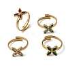 304 Stainless Steel Cubic Zirconia Finger Rings RJEW-C169-01G-2
