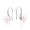Brass Natural Pearl Dangle Earrings PEAR-N020-08C-2