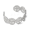 Tree of Life 304 Stainless Steel Cuff Bangles for Women BJEW-B104-21P-2