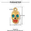 304 Stainless Steel with Enamel Charms SA-OY001-86G-2