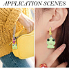 24Pcs 6 Styles Luminous Frog Resin Pendants RESI-YW0006-19-6