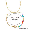 Vintage Gemstone & Brass & Natural Shell Beads Braided Bead Bracelets for Women RT0028-1-2