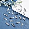 SUPERFINDINGS 60Pcs 3 Style Alloy Rhinestone Bar Spacers ALRI-FH0001-05-6