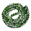 Transparent Crackle Baking Painted Glass Beads Strands DGLA-T003-01C-04-2