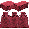 Beebeecraft Polyester Imitation Burlap Packing Pouches Drawstring Bags ABAG-BBC0001-02B-04-1