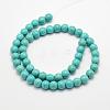 Synthetic Turquoise Beads Strands TURQ-F007-01B-6mm-2