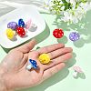 10Pcs 5 Colors Opaque Acrylic Beads MACR-FS0002-44-6