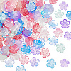 180Pcs Transparent Imitation Jelly Acrylic Bead Caps JACR-PA0001-01-1