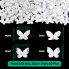 40Pcs 2 Styles Polyester Lace Butterfly Ornament Accessories FIND-NB0007-12-2